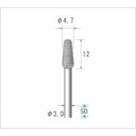 NAKANISHI 12345 Electroplated diamond bur Tapered rounded tip