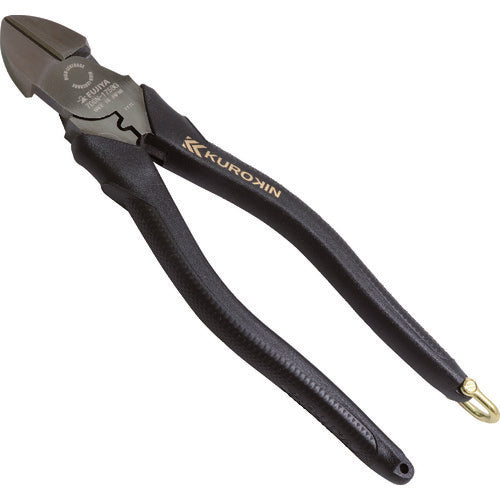 FUJIYA 700N-175BG Offset heavy-duty nippers (black and gold, with crimping function)