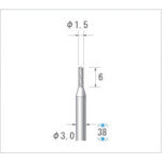 NAKANISHI 21211 Titanium-coated carbide cutter Cylindrical
