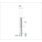 NAKANISHI 24701 Carbide cutter for reverse rotation Cylindrical
