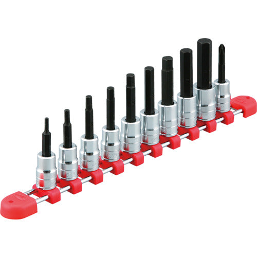 KTC TBT310H 9.5 sq. Hexagon Bit Socket Set [10-piece set]