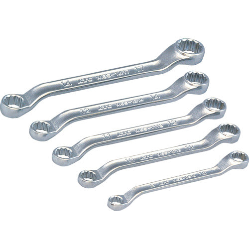 KTC TM5S05 45° x 6° Short Combination Wrench Set [5-piece set]