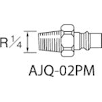 ANEST IWATA AJQ-02PM Air hose fittings Quick joint (plug)