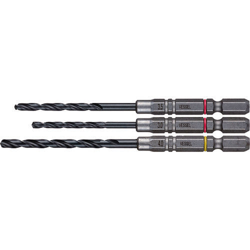 VESSEL AMD3S-2 Cushion drill for metalworking Set of 3