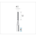 NAKANISHI 12332 Electroplated diamond bur Cylindrical, rounded-end type