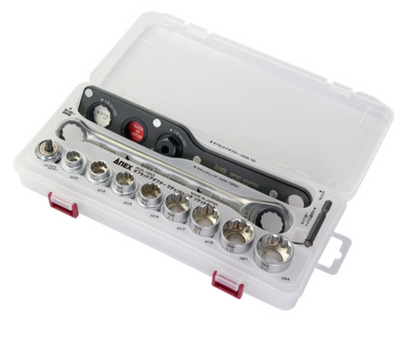 ANEX Professional Offset Adapter &amp; Ratchet Wrench Socket Set 19mm – AOA-19S3