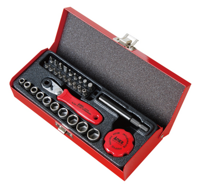 Anex Ratchet Driver Compact Bit 52 Case Multi Set No.52528B  28 Pcs