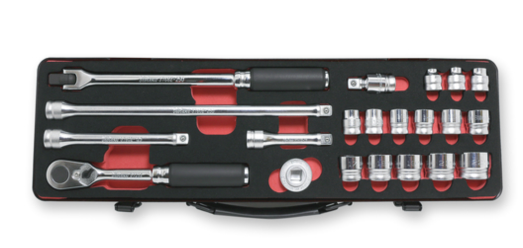 Koken 3286Z Z-EAL Socket Wrench Basic Set of 21 Tools 3/8" (9.5mm) With Case