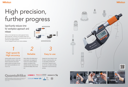 MITUTOYO QuantuMike Digital Outside Micrometer 25–50mm MD-E50 (293-141-40) Made in Japan